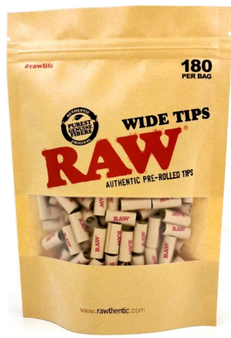 RAW WIDE TIPS 180 BAG
