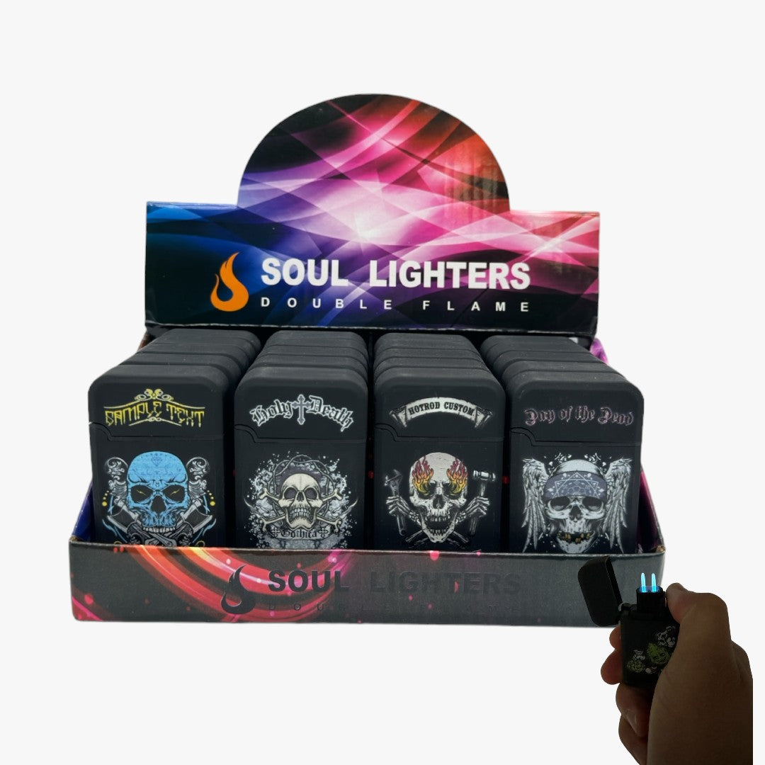 DOUBLE FLAME TORCH SKULL 1