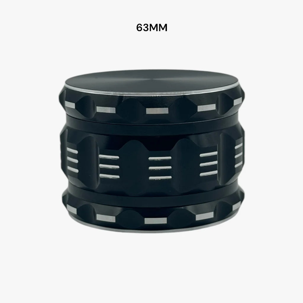 ALUMINIUM GRINDER 63MM BLACK HIGH QUALITY